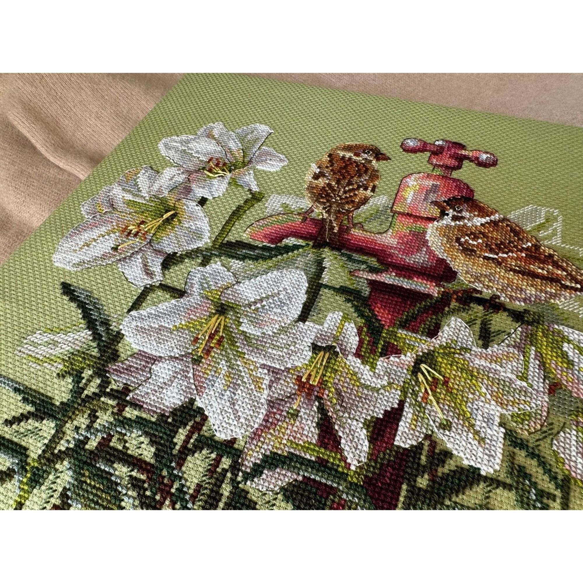 Merejka Among the Lilies Counted Cross Stitch Kit